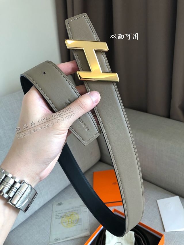 Hermes皮帶 官網同步 38MM 進口原版皮 愛馬仕雙面腰帶  xfp2070